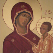 Gudsmoder av Stockholm eller Tichvin, delbild/Tukholman tai Tihvinän Jumalanäiti, osakuva