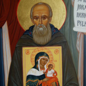 H. Arseni av Konevets, detaljbild i Karelens Upplysare/P.Arseni Konevitsalainen